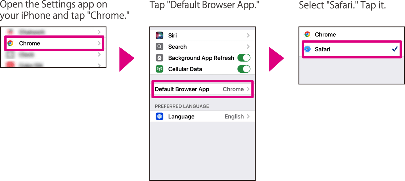 How to change your default browser from Chrome to Safari